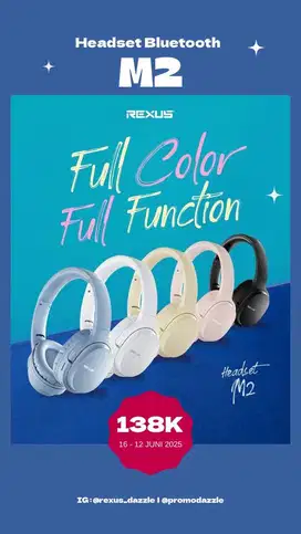 Headset bluetooth rexus M2