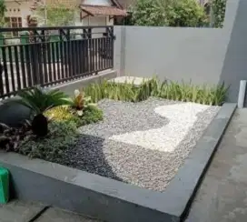 Jasa pembuatan taman kering minimalis