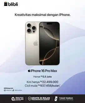 Harga Spesial Iphone 16 Promax Bergaransi Resmi Cicilan Mulai 937 Ribu