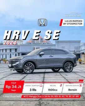 Honda HRV E SE 2024 KM 3 RB HR-V 2023 turbo rs sensing panoramic