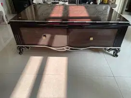 Meja panjang kayu kokoh solid 4 laci mewah