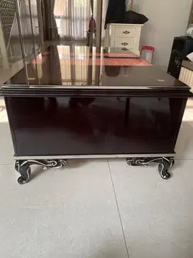 Meja panjang kayu kokoh solid 4 laci mewah