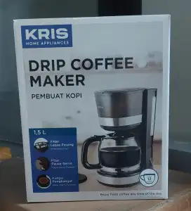 BRAND NEW! Kris Drip Coffee Maker Mesin Coffee Espresso 650ml, BLACK