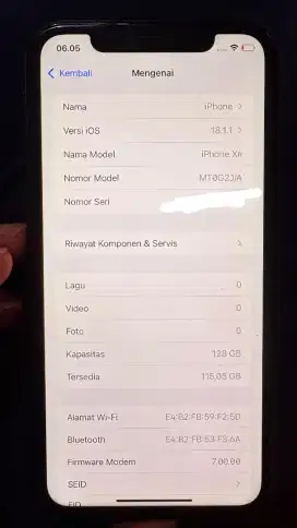 Iphone XR 128, INTER, SINYAL OFF, UNIT ONLY