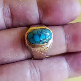 Pirus ring perak variasi emas jadul kuno dan antik
