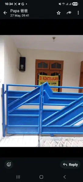 Disewakan rumah di pusat kota JL Dwiwarna 3 lt