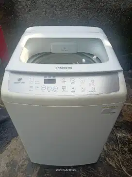 Mesin cuci Samsung 1 Tabung Diamond drum 8.0 kg sawangan pasir putih