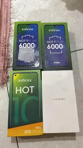PAKET 4 HP SECOND BEKAS 3 INFINIX 1 OPPO