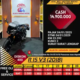 YAMAHA R 15 V3 TH 2018 PLAT DEPOK BISA CASH / KREDIT