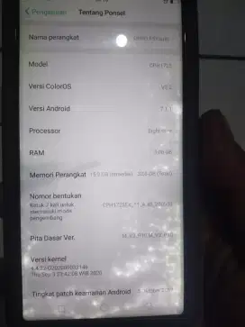 Jual hp Oppo f5 bercak kecil