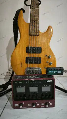 DIJUAL 1 SET BASS GNL BESERTA EFEK ZOOM B3 BONUS VALETON RUSHEAD BASS