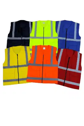 Rompi Drill Safety Kece / Rompi Kain 3 kantong