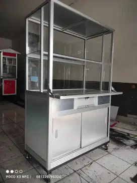 Etalase makanan full alununium bisa costum sesui kebutuhan
