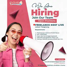 FREELANCE HOST LIVE KOTA TANGERANG