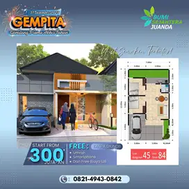 Hanya 305jt Rumah Lega type 45/84 di Buduran Sidoarjo