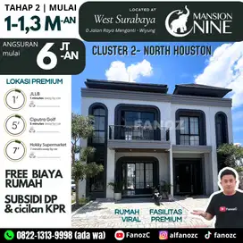 Mansion nine surabaya, rumah modern, rumah baru, north houston