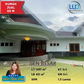 Dijual Rumah Klasik Mewah Ijen Besar Malang