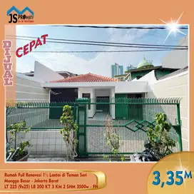 DIJUAL Rumah Full Renovasi 1½ Lantai di Taman Sari Jakarta Barat - FN