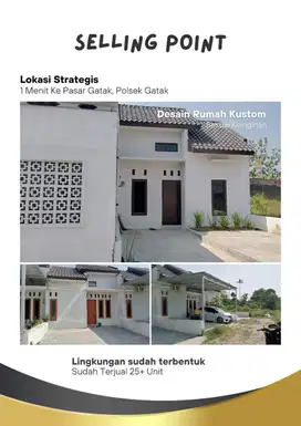 RUMAH MODERN DI GATAK DEKAT PASAR GAWOK DAN KOTA SOLO SHM READY