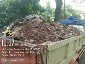 Jasa buang puing sampah proyek