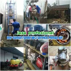 Service servis pompa air sedot wc tukang saluran mampet sumur bor gali