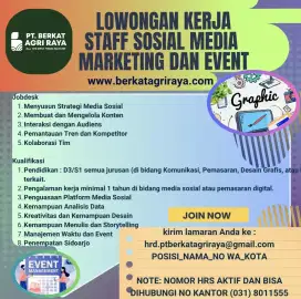 LOKER STAFF SOSIAL MEDIA MARKETING DAN EVENT
