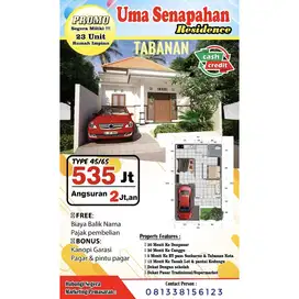 Jual Rumah Baru Cluster Onegate Senapahan Tabanan Bali 500 jutaan