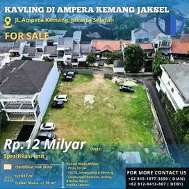 Dijual, Kavling  di Ampera Kemang, SHM, Lt 917m²