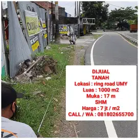 TANAH PINGGIR RING ROAD UMY