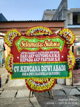 Karangan bunga papan