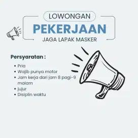 Dibutuhkan segera orang buat Jaga lapak