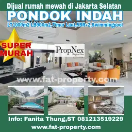 Dijual rumah mewah di Jl Kencana Indah,Pondok Indah,JakSel LT1000m2 LB