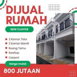 Rumah 2 Lantai Rooftop Dalam Cluster Jagakarsa Jakarta Selatan