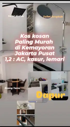 Dijual kos kosan Jakarta Pusat