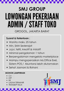 LOKER STAFF ADMINISTRASI