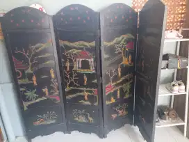 Partisi kayu jati