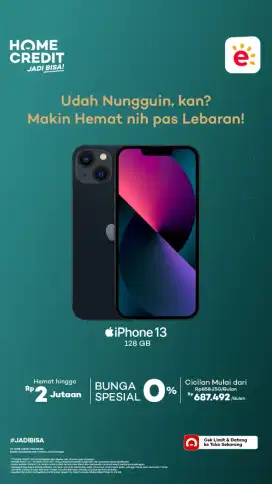 Iphone 13 garansi new promo cicilan 0% dg home credit