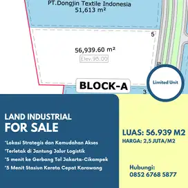 Dijual Tanah Industri 5,6 H