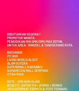 Di butuhkan segera
