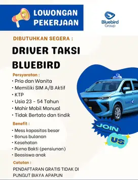 Lowongan driver taksi bluebird