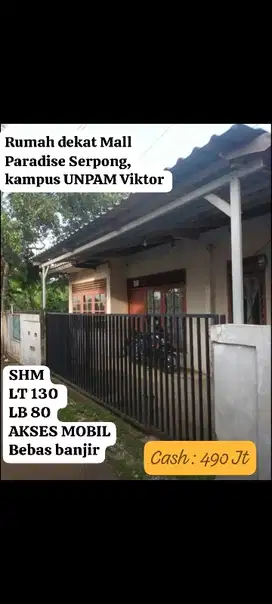 dijual rumah dekat kampus Unpam di Pamulang