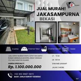 JAKASAMPURNA KALIMALANG BEKASI RUMAH MINIMALIS 2 LT TURUN HARGA 197