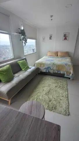Disewakan unit studio premium tipe besar view kota bagus siap huni