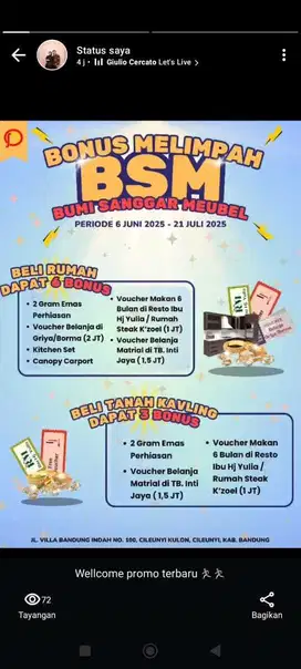 Promo Rumah 2 Lantai Pinggir Jalan Kodya Bandung