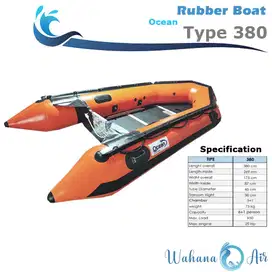 Perahu Karet Rescue OCEAN 3.8M – Kapasitas 6 Orang, cocok untuk banjir