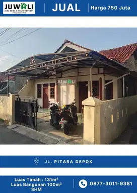 Jual Rumah Murah ada kontrakan di belakangnya Jalan Pitara Depok