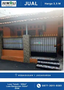 Dijual Rumah Siap Huni Strategis di Kebagusan Pasar Minggu Jaksel