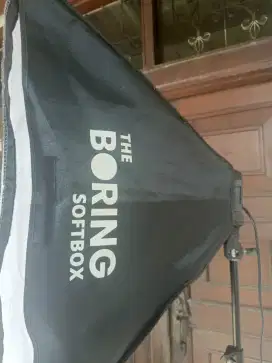 JUAL MURAH! Boring softbox, socket dan standing
