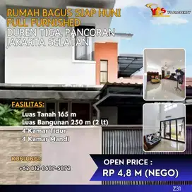 DUREN TIGA PANCORAN JAKSEL RUMAH SIAP TANPA PR HUNI FULL FURNISHED Z31