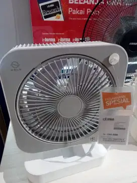 KELS 3IN1 FOLD USB RECHARGEABLE FAN WHITE